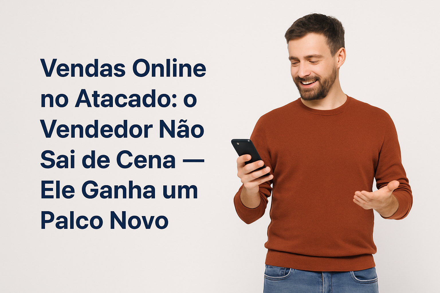 Vendas Online no Atacado: o Vendedor Não Sai de Cena, Ele Ganha um Palco Novo